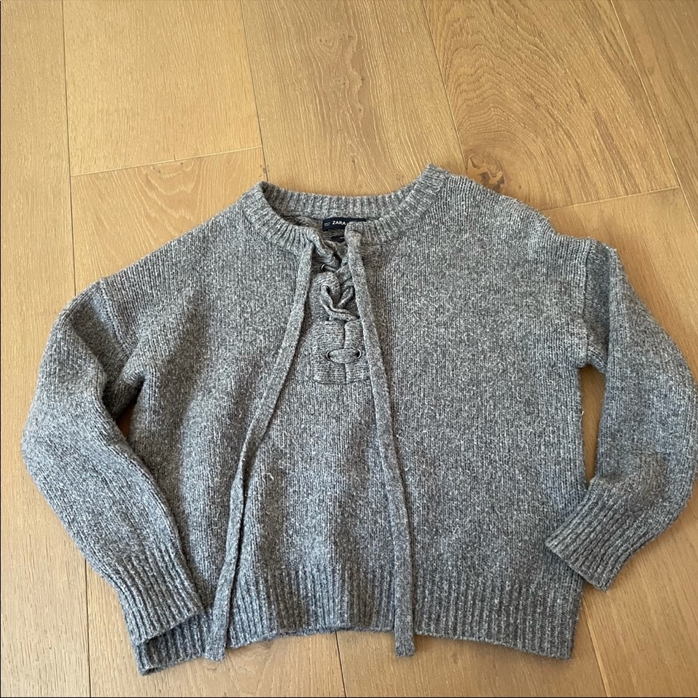 Grey knit sweater